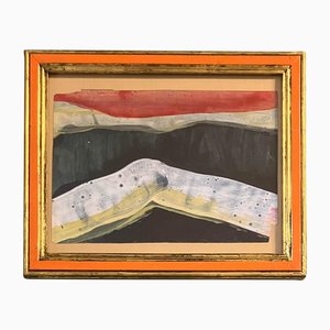 Abstract Landscape, 1970s, Watercolor, Framed
