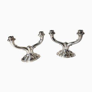 20th Century German Silverplate Candlesticks by Floreat, Set of 2