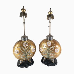 19th Century Aesthetic Safari Table Lamps with Lion and Tiger, Set of 2