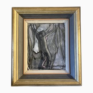 Untitled, 1960s, Charcoal on Paper, Framed