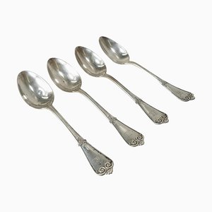 19th Century American Sterling Silver Spoons in Beekman Pattern from Tiffany & Co., Set of 4