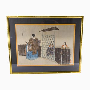 Tsukioka Kogyo, Kogo, 19. Jahrhundert, Holzschnitt Diptychon Print
