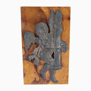 Figura de ángel o putti de metal de estilo renacentista del siglo XIX o anterior