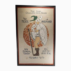 Poster teatrale della Yale Dramatic Association le rane di Aristofane, inizio XX secolo