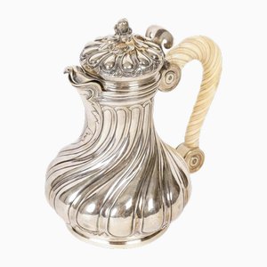 Silver Coffee Pot attributed to Boucheron Paris in the Louis Xv Style, 19th Century.