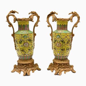 Chinese Porcelain Vases, 1920s, Set of 2