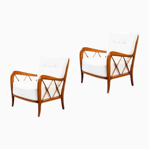 Mid-Century Armchairs in the style of Paolo Buffa, Italy, 1950s, Set of 2