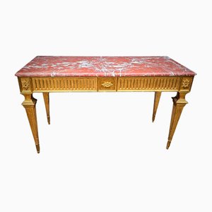 Louis XVI Gilded and Carved Wooden Console Table, 1750