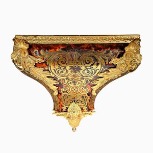 18th Century Wall Pedestal with Boulle Marquetry and Mercury Gilt Bronzes, 1750