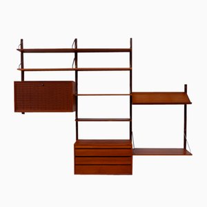 Danish Modern 3-Bay Modular Teak Wall Unit by Poul Cadovius for Cado, 1960s