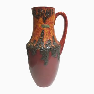 Vintage German Ceramic Vase in Fat Lava Design from Scheurich Europ Line, 1970s