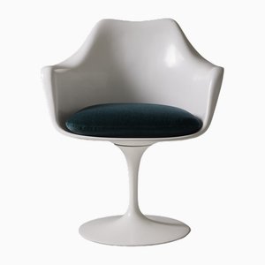 White Tulip Lounge Chair by Eero Saarinen