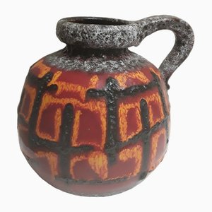 Vintage German Ceramic Vase in the style of Fat Lava by Scheurich, 1970s