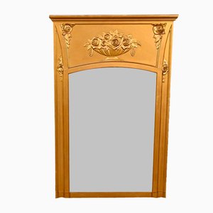 Wooden Mirror and Golden Staff in the style of Louis XVI, 1930s