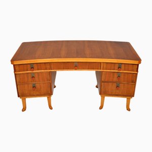 Vintage Walnut Pedestal Desk attributed to Laszlo Hoenig, 1950