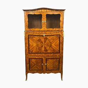 Louis XV Style Butterfly Wing Marquetry Guillotine Secretary, 1750s