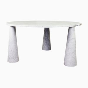 Eros Dining Table in White Marble by Angelo Mangiarotti for Skipper, 1970s