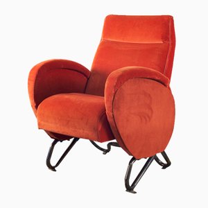 Fauteuil par Carlo Mollino pour l'Auditorium Rai, Turin, 1950s