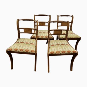 Chaises de Salle à Manger Art Nouveau Vintage en Noyer, Set de 4