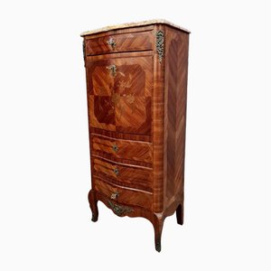 Louis XV Secretary Curved in Marquetry