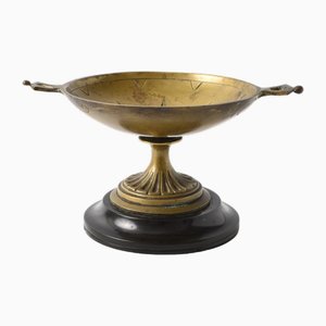 19th Century French Brass and Marble Tazza from Leblanc Freres