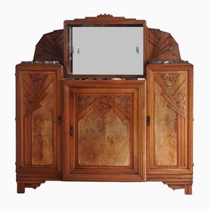 Vintage Art Deco Sideboard Mirror Dresser with Mirror