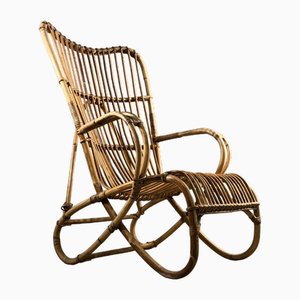 Modernist Free Form Bamboo Armchair, France, 1950s
