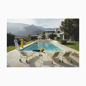 Slim Aarons, Palm Springs Pool, Limited Edition Estate Stamped Photographic Print, 1980s