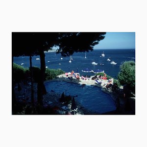 Slim Aarons, Il Pellicano Pool, Tirage Photographique Estampillé Estate en Édition Limitée, 1960s