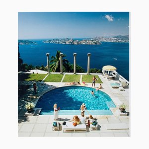Slim Aarons, The Pool at Villa Nirvana, Acapulco, Limited Edition Estate Stamped Photographic Print, 1960s