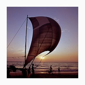 Walter Rudolph, Catamaran, Ceylon, 1980, Kunstdruck