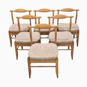 Chaises Fumay attribuées à Guillerme Et Chambron pour Vous Maison, France, 1970s, Set de 6