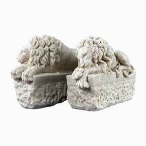 Lions Canova en Marbre