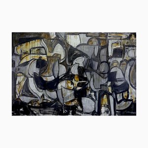 Federico Pinto Schmid, Iron, 2020, Acrylic & Oil Pastel on Canvas