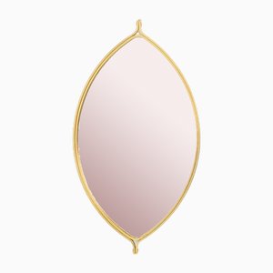 Gold Metal Mirror by Tommaso Barbi, 1970s