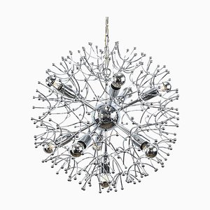 Lámpara de techo Sputnik Dandelion atribuida a Gaetano Sciolari, años 70
