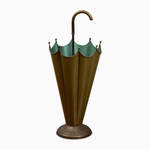 Umbrella Vase with Two-Tone Metal Design, 1950s