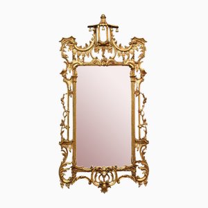 Chinese Chippendale Revival Carved Wall Mirror, 1890s