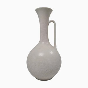 Grand Vase Mid-Century Moderne Blanc et Gris attribué à Gunnar Nylund pour Rörstrand, Suède, 1950s