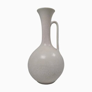 Large Mid-Century Modern White and Gray Vase attributed to Gunnar Nylund for Rörstrand, Sweden, 1950s
