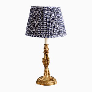 French Louis XV Gilt Bronze Table Lamp, 1800s