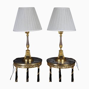 Empire Bronze Table Lamps, 1805, Set of 2