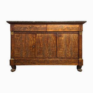 Empire Sideboard aus geflammtem Mahagoni Furnier