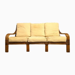 Rattan Sofa in Gelb