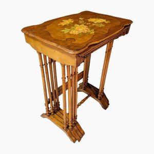 Tavolini ad incastro Art Nouveau, set di 4