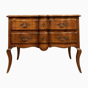 Louis XV Style Walnut Bombe Commode, 1880s