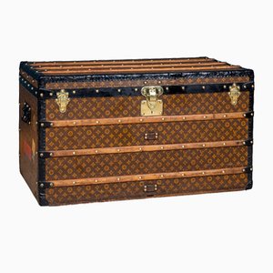 Antique 20th Century Courier Trunk in Monogram Canvas from Louis Vuitton, France, 1910s