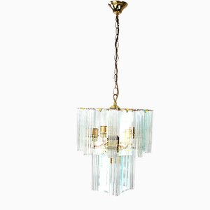 Orion Chandelier with Glass Hangings, Rods and Cut Glass Panels, 1960s