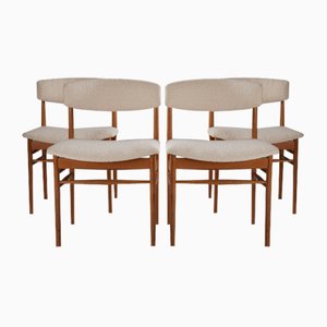 Wooden and Tulle Chairs, Set of 4