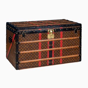 Antique 20th Century Courier Trunk in Monogram Canvas from Louis Vuitton, France, 1910s